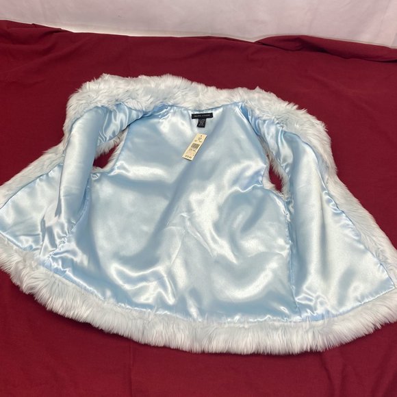 Comfy Blue Faux Fur Y2k 90s Fashion Valerie Stevens Winter Vest Coat - Picture 3 of 10